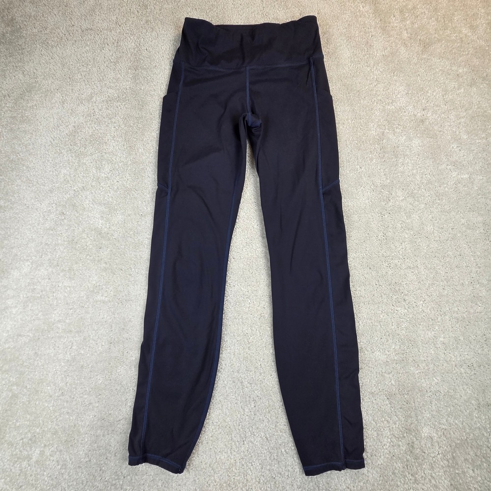 Vuori Stride Performance Leggings Womens XS Pockets VW429 High Rise Navy